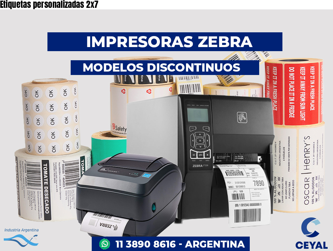 Etiquetas personalizadas 2x7