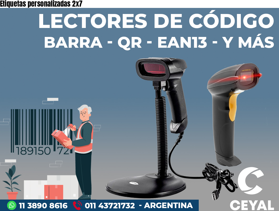 Etiquetas personalizadas 2x7