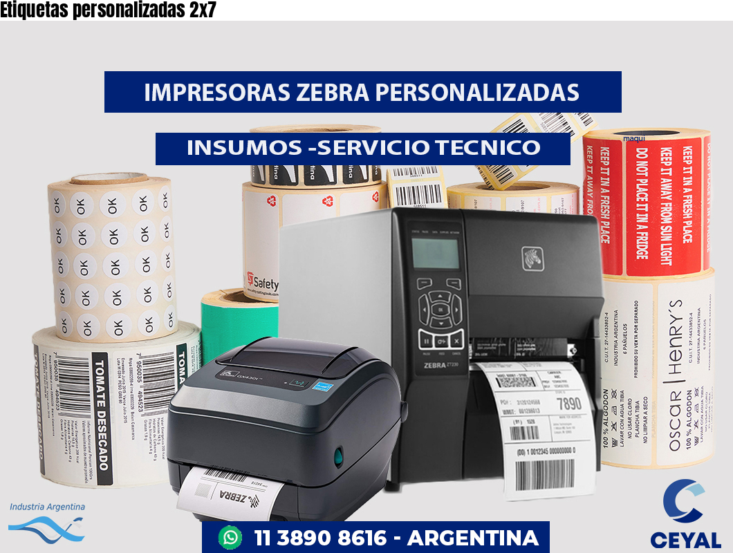 Etiquetas personalizadas 2x7