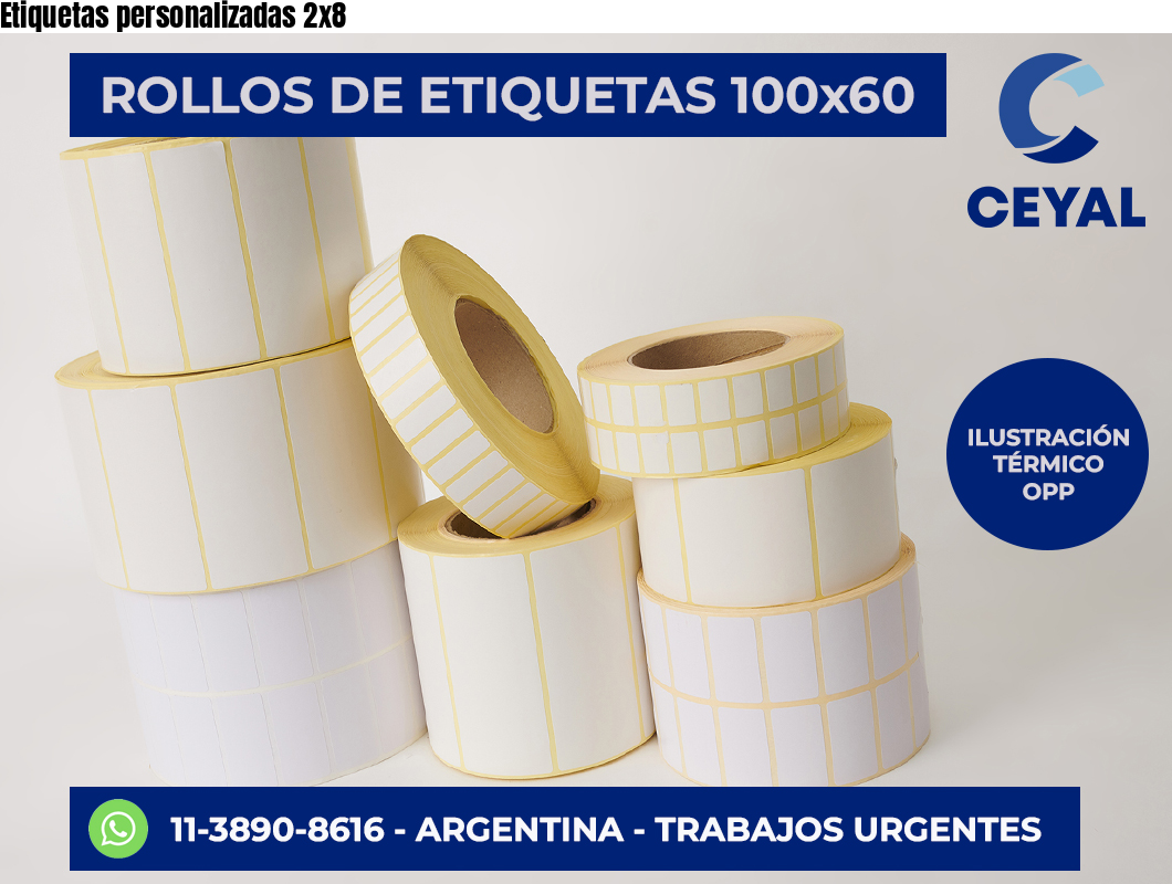 Etiquetas personalizadas 2×8