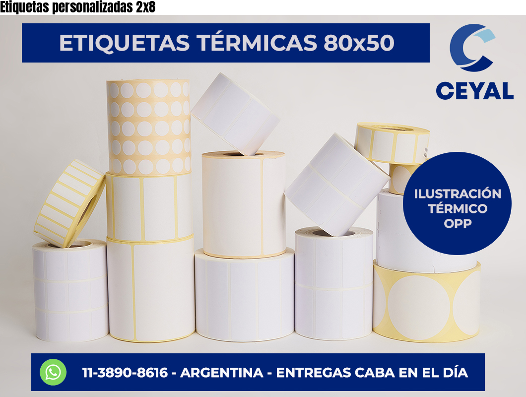 Etiquetas personalizadas 2×8