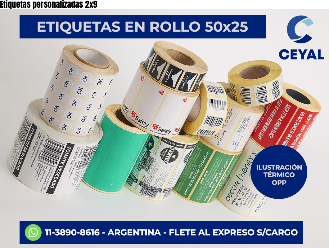 Etiquetas personalizadas 2×9