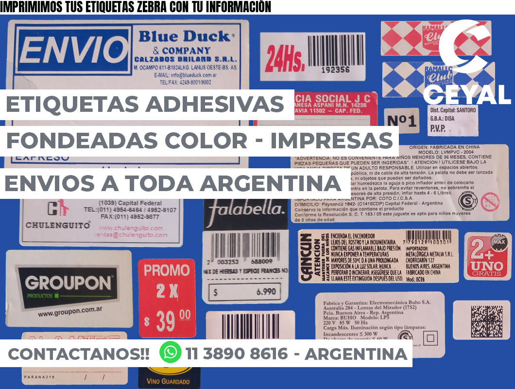 IMPRIMIMOS TUS ETIQUETAS ZEBRA CON TU INFORMACIÓN