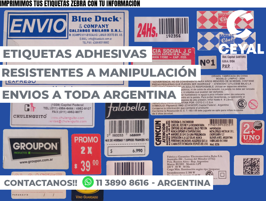 IMPRIMIMOS TUS ETIQUETAS ZEBRA CON TU INFORMACIÓN
