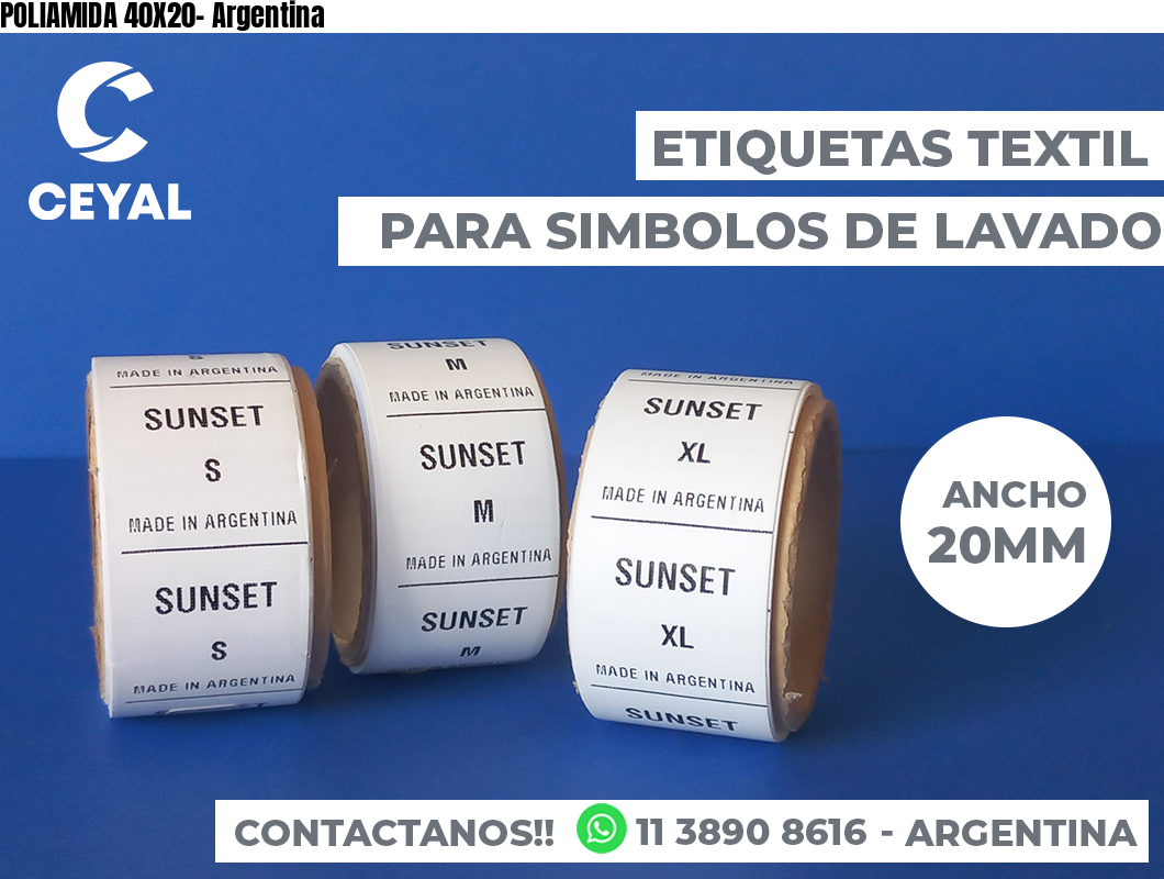 POLIAMIDA 40X20- Argentina