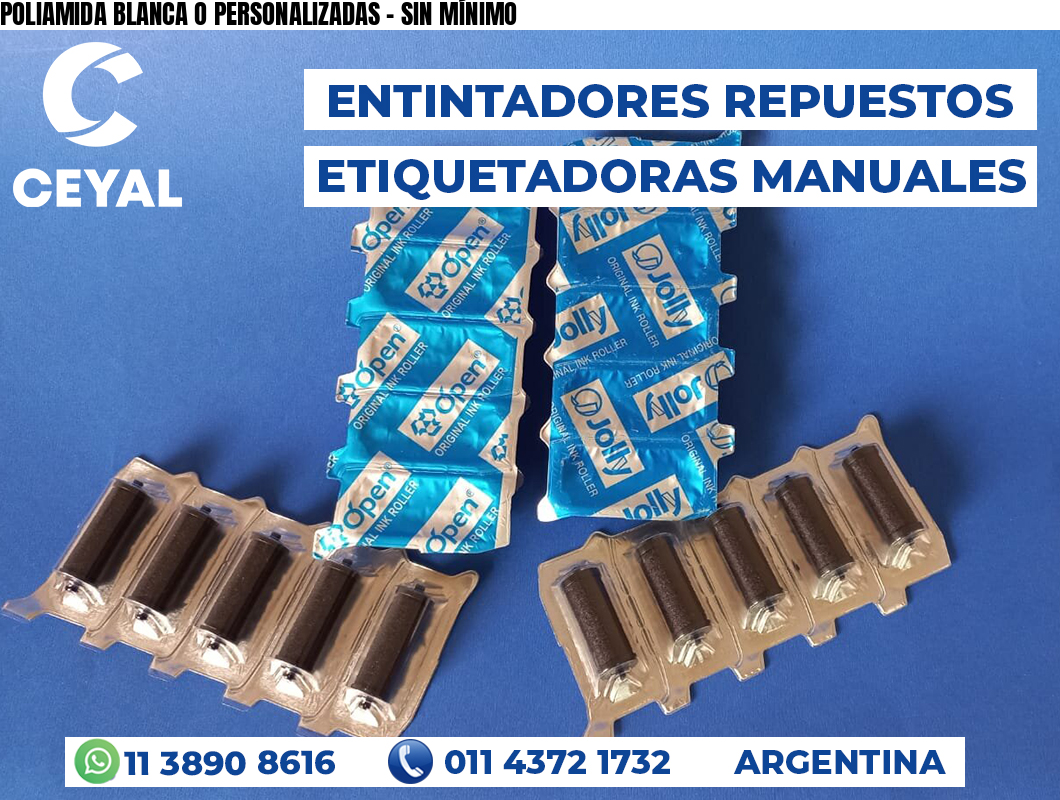 POLIAMIDA BLANCA O PERSONALIZADAS - SIN MÍNIMO