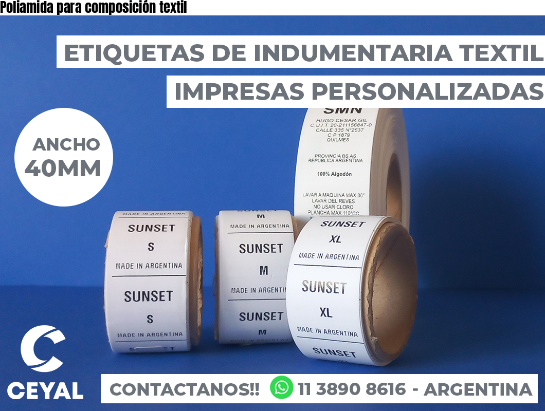 Poliamida para composición textil