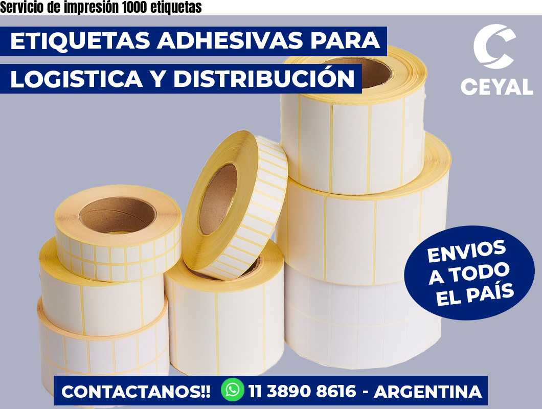 Servicio de impresión 1000 etiquetas