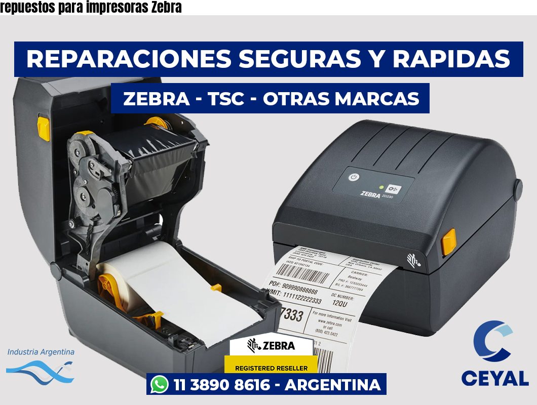 repuestos para impresoras Zebra