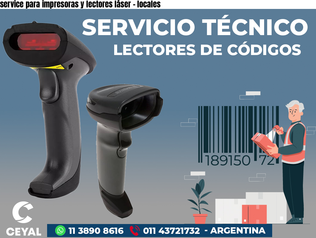 service para impresoras y lectores láser - locales