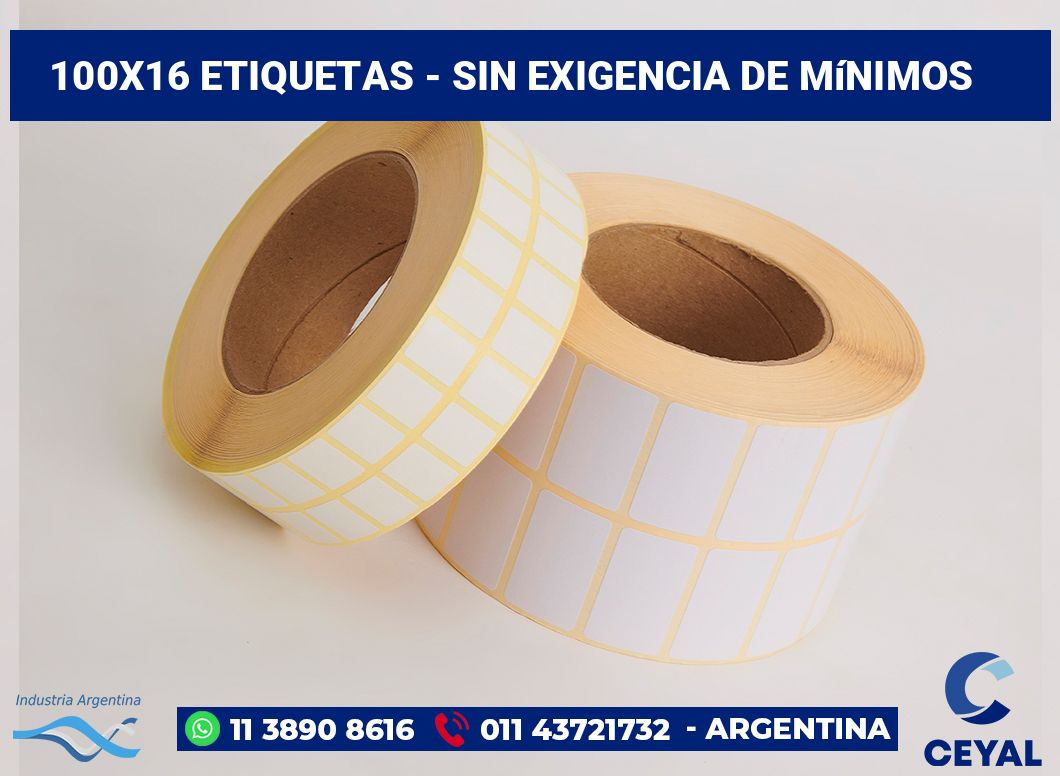 100x16 Etiquetas