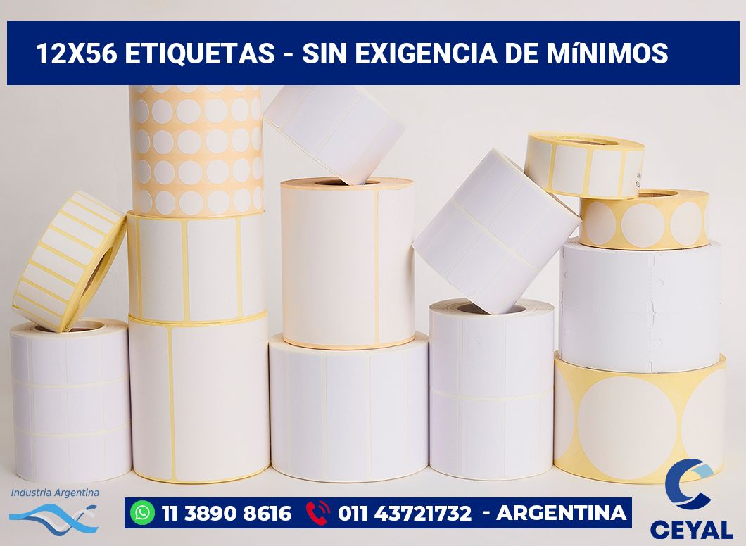 12×56 Etiquetas