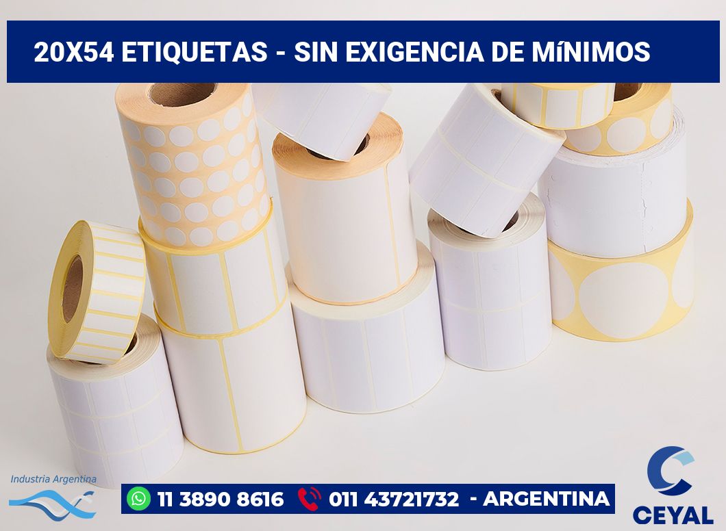 20x54 Etiquetas