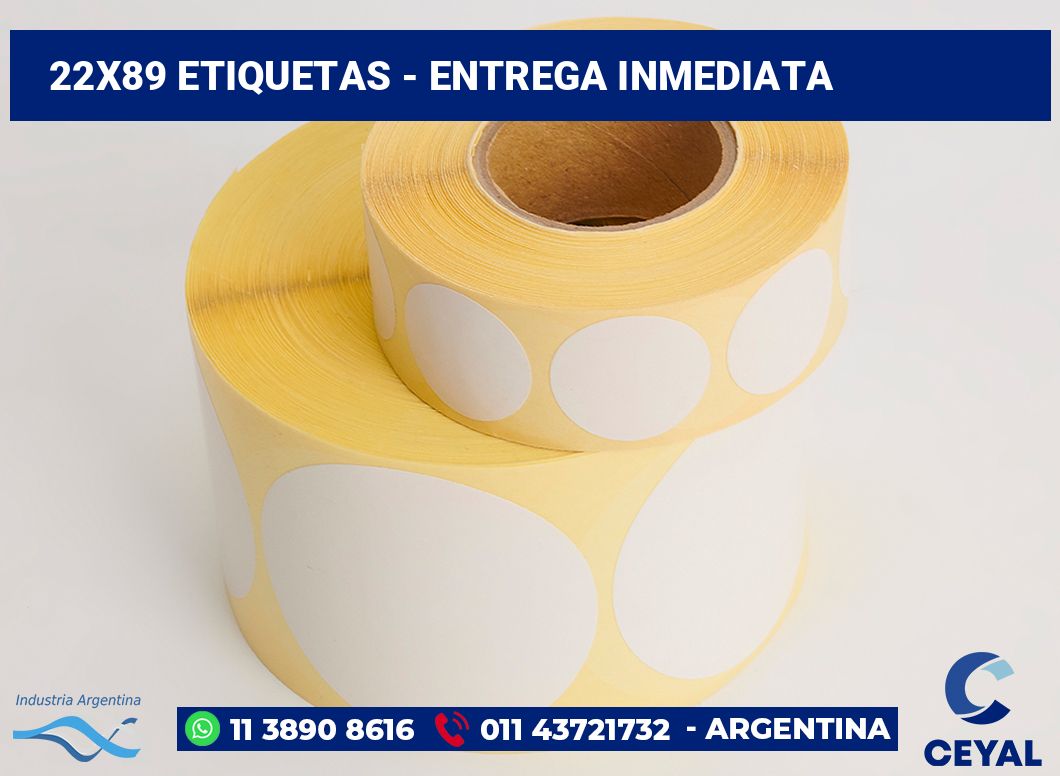 22×89 Etiquetas