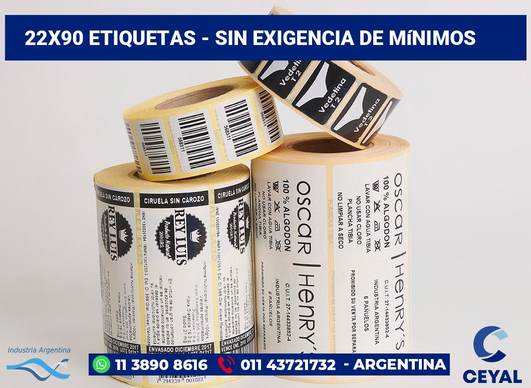 22×90 Etiquetas