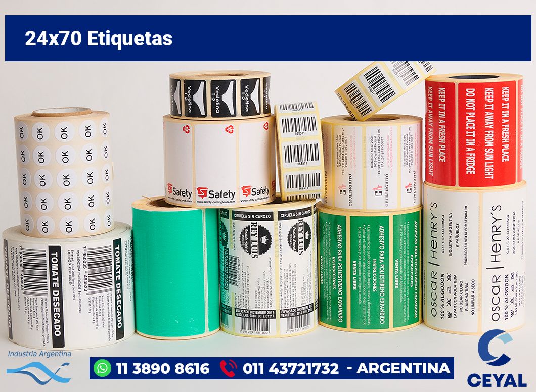 24×70 Etiquetas