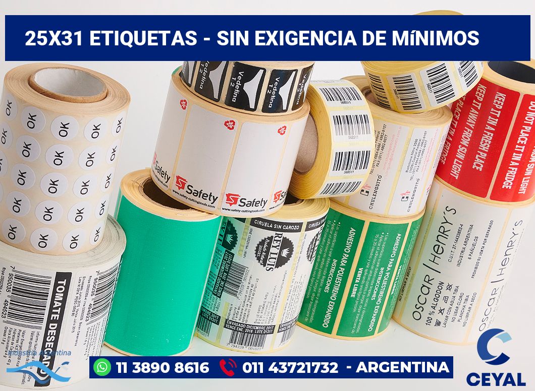 25x31 Etiquetas