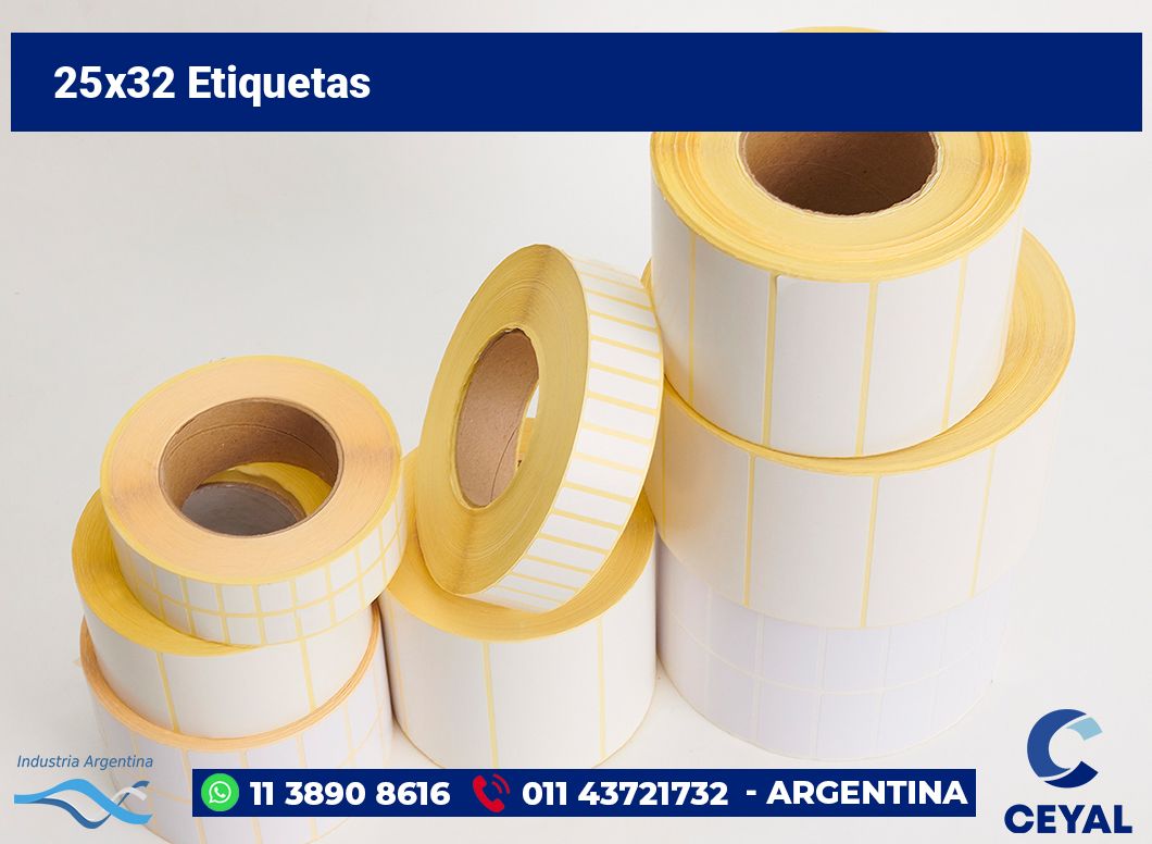 25×32 Etiquetas