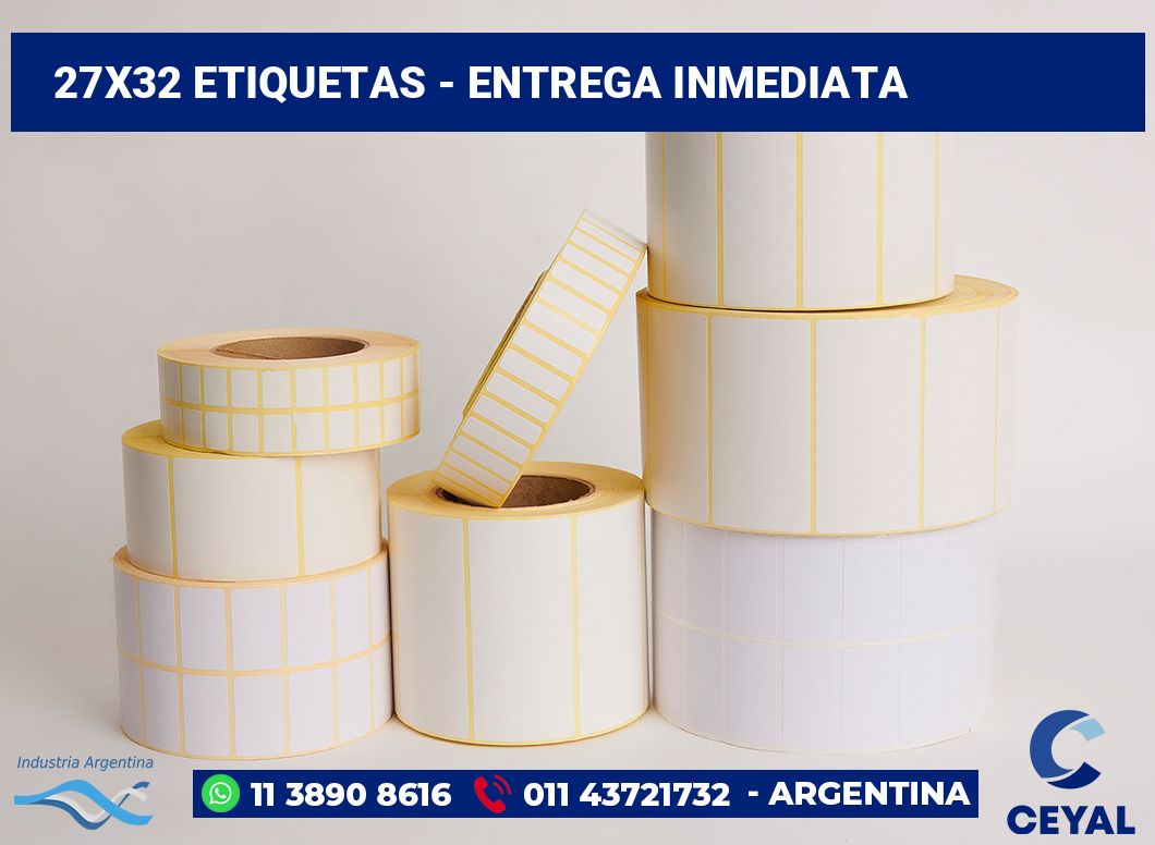 27×32 Etiquetas