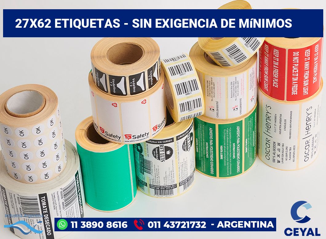 27×62 Etiquetas