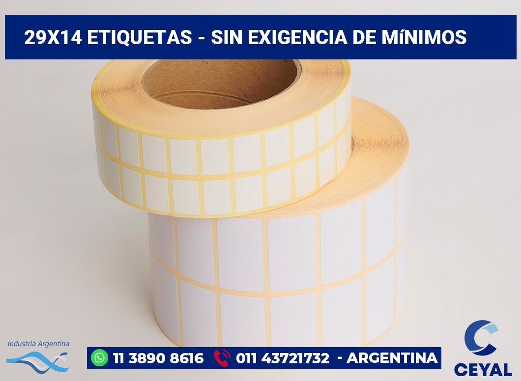29×14 Etiquetas