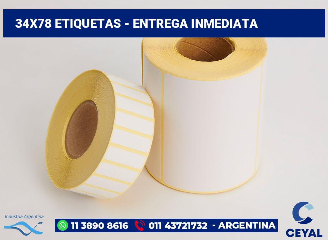 34×78 Etiquetas