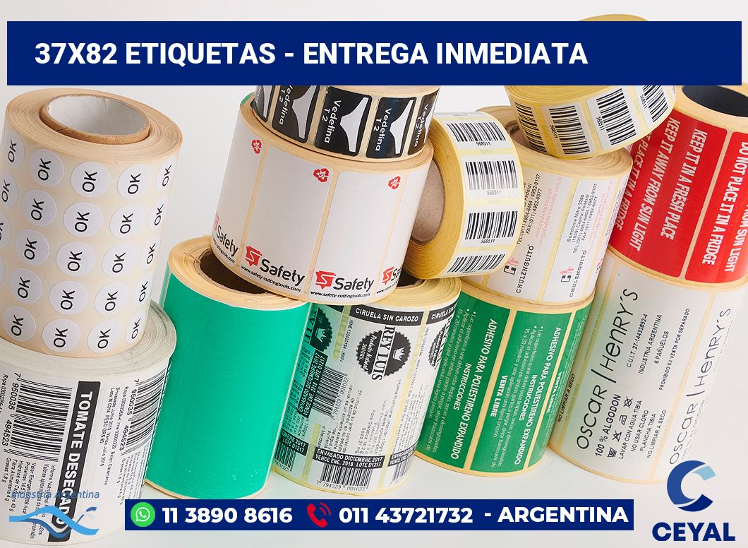 37×82 Etiquetas