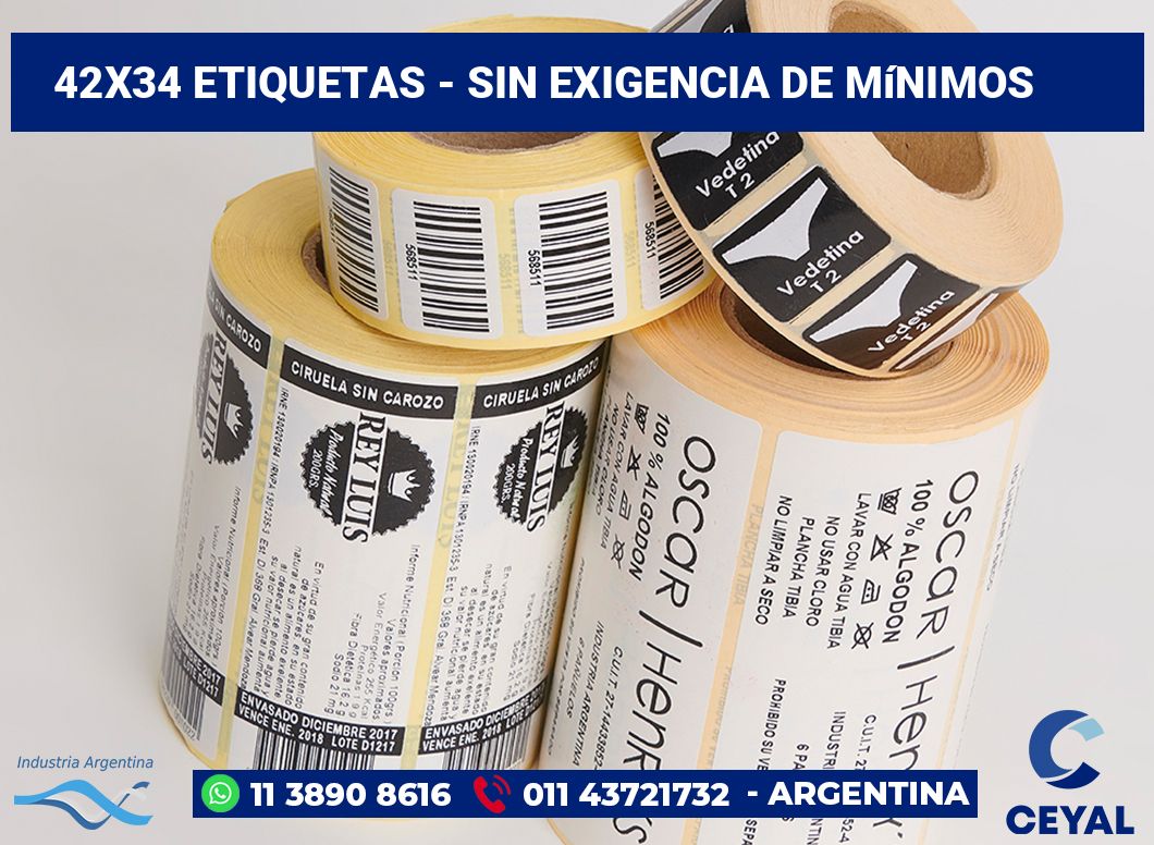 42×34 Etiquetas