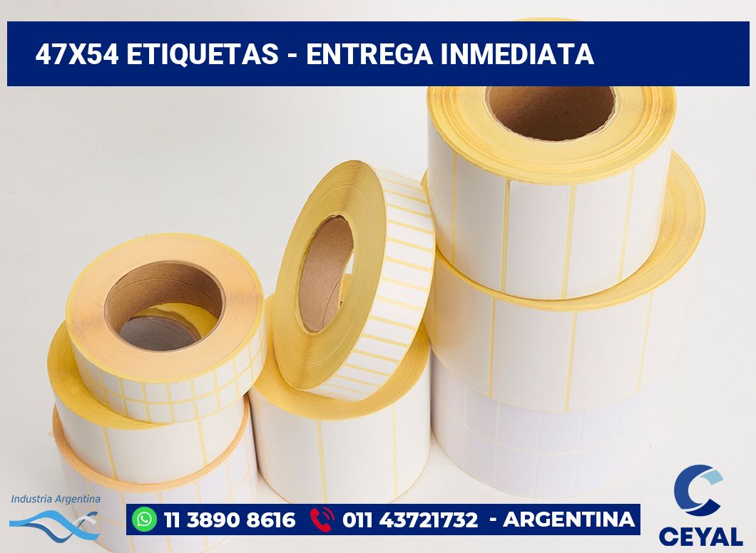 47x54 Etiquetas