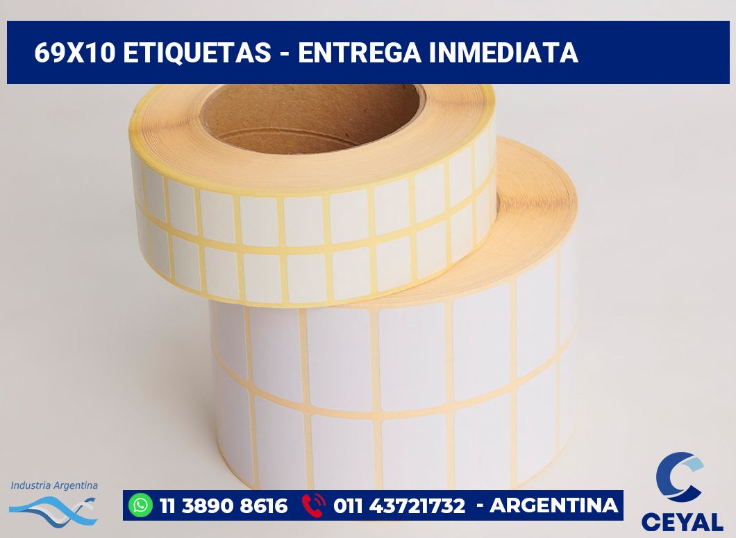 69×10 Etiquetas
