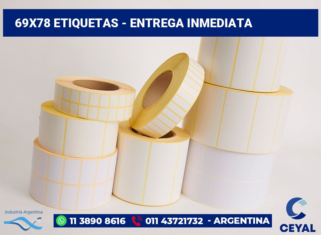 69×78 Etiquetas