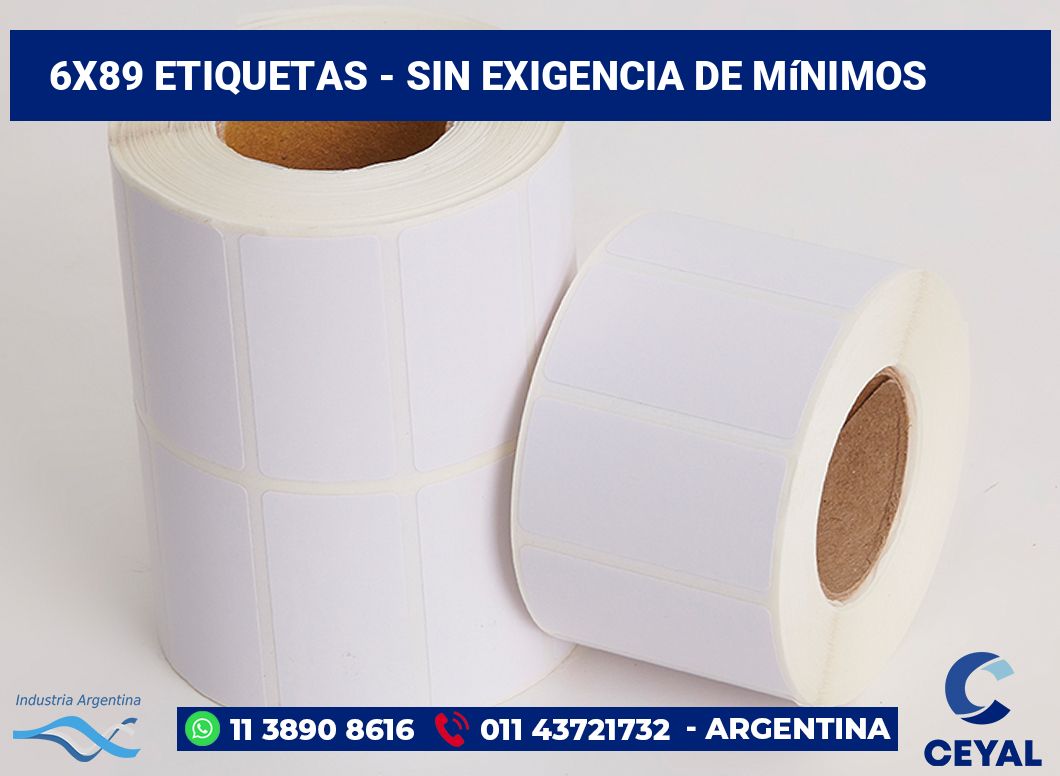 6×89 Etiquetas