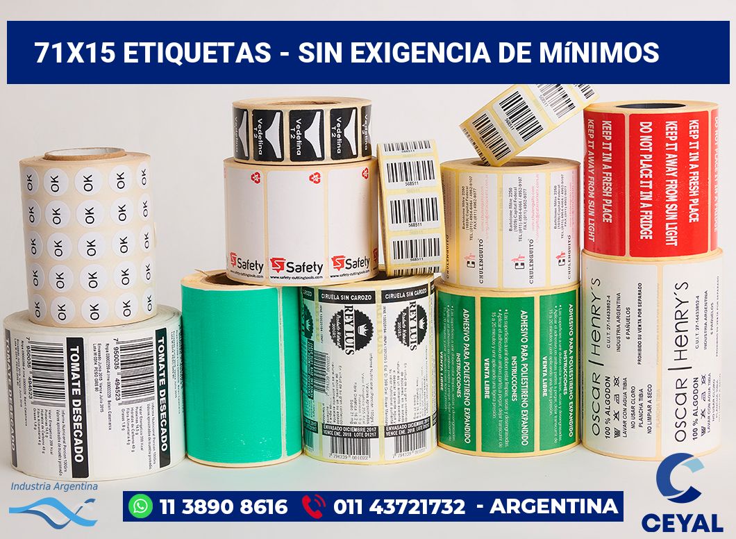 71×15 Etiquetas
