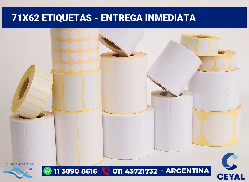 71×62 Etiquetas