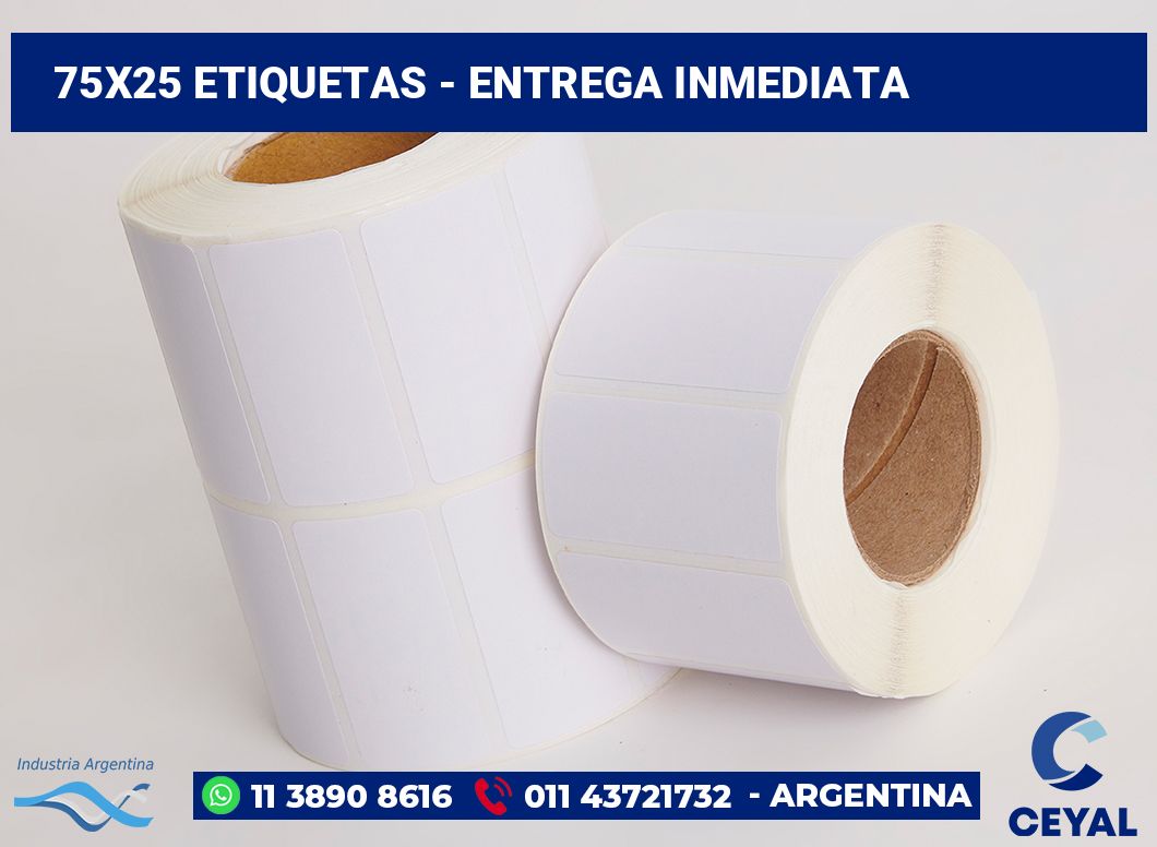 75×25 Etiquetas