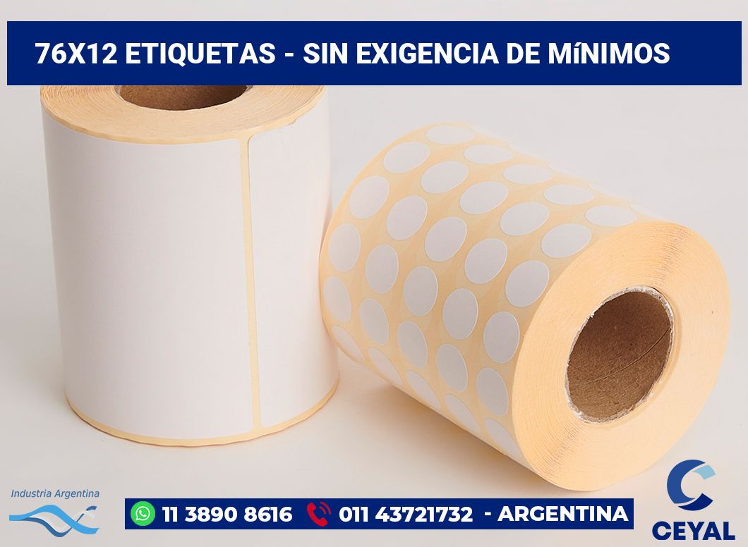76×12 Etiquetas