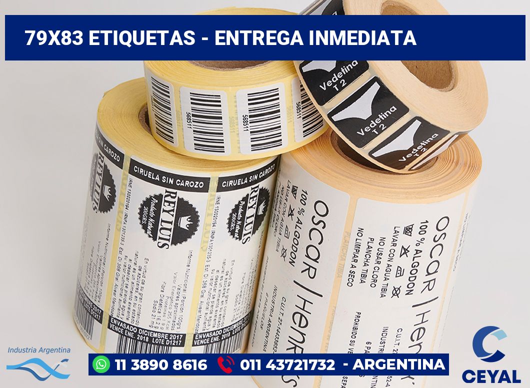 79×83 Etiquetas
