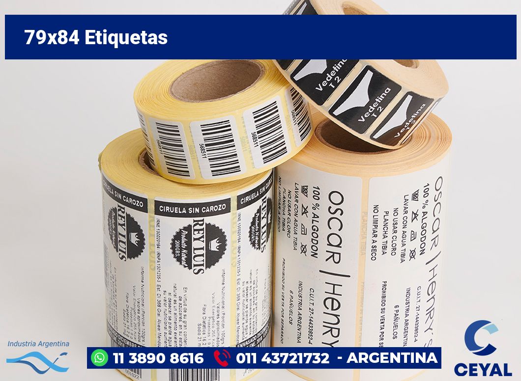 79×84 Etiquetas
