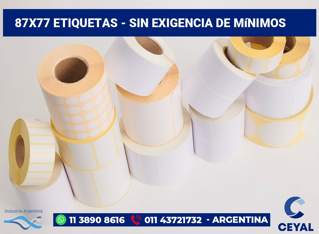 87x77 Etiquetas