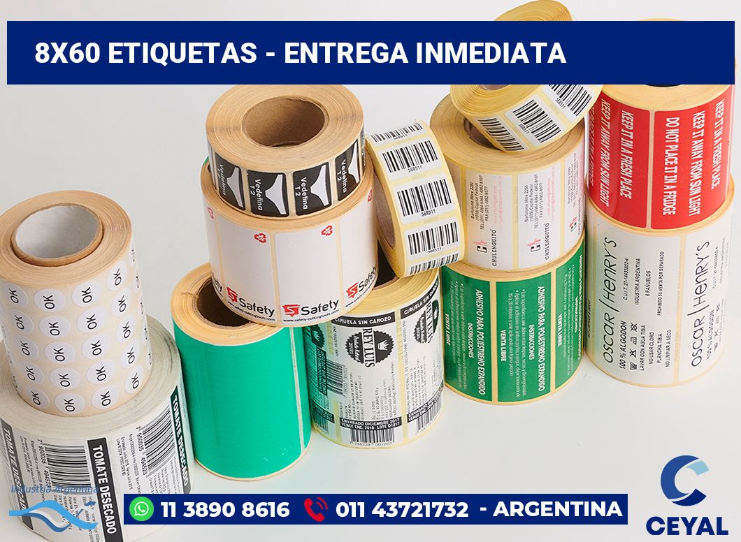8x60 Etiquetas
