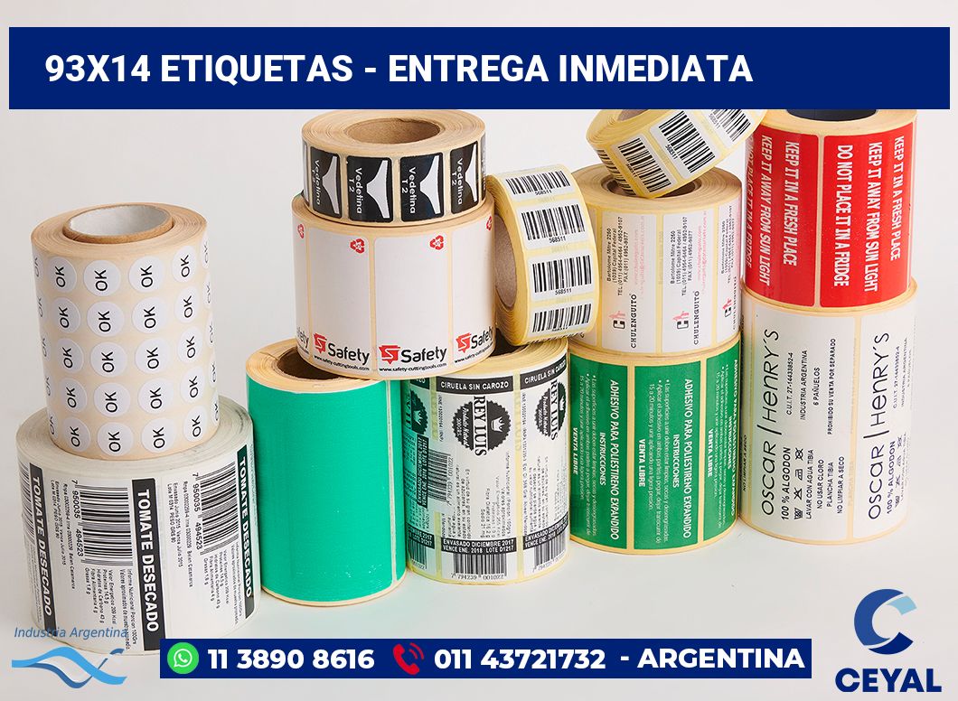 93×14 Etiquetas