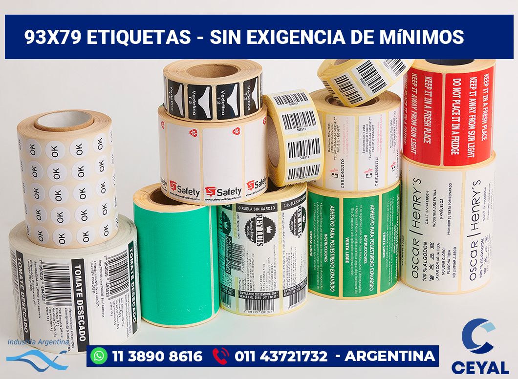 93x79 Etiquetas