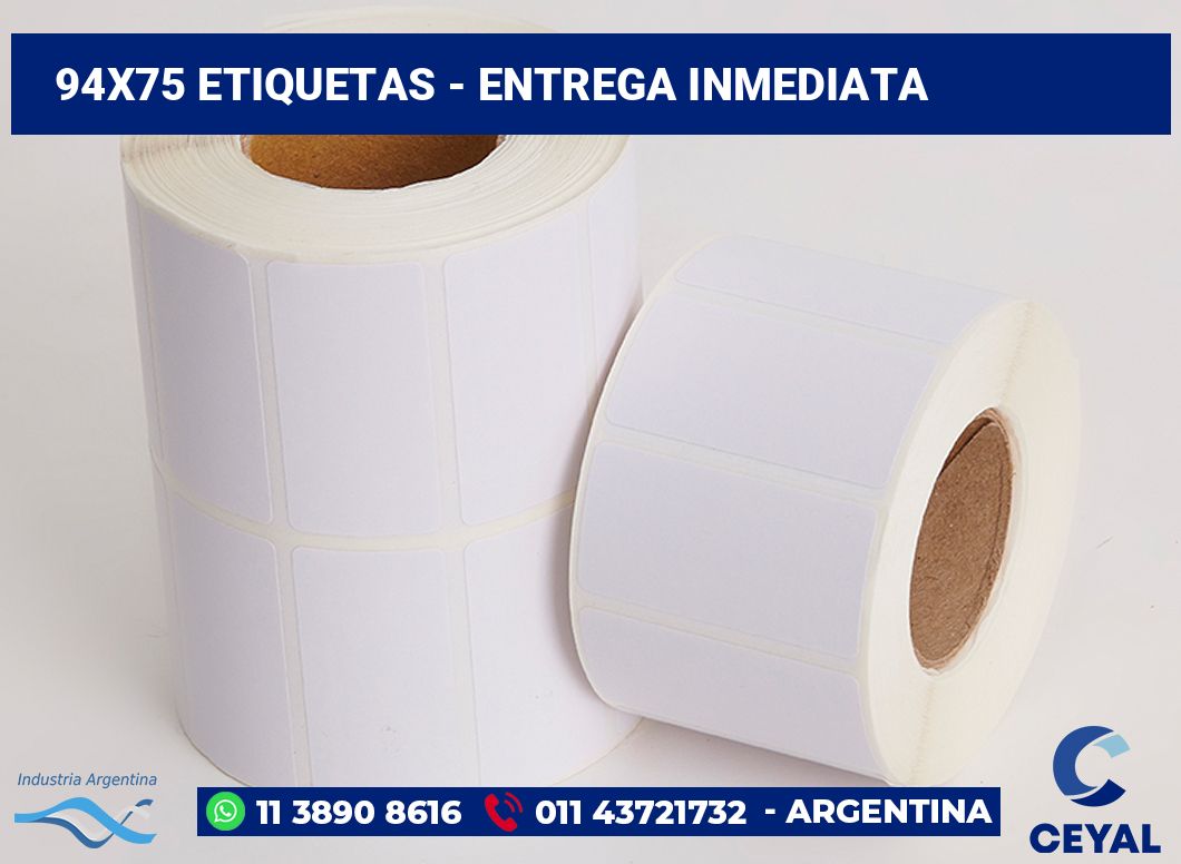94×75 Etiquetas