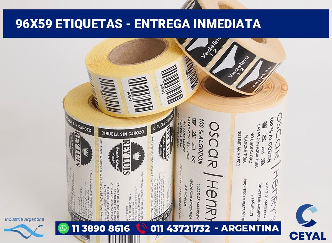 96×59 Etiquetas