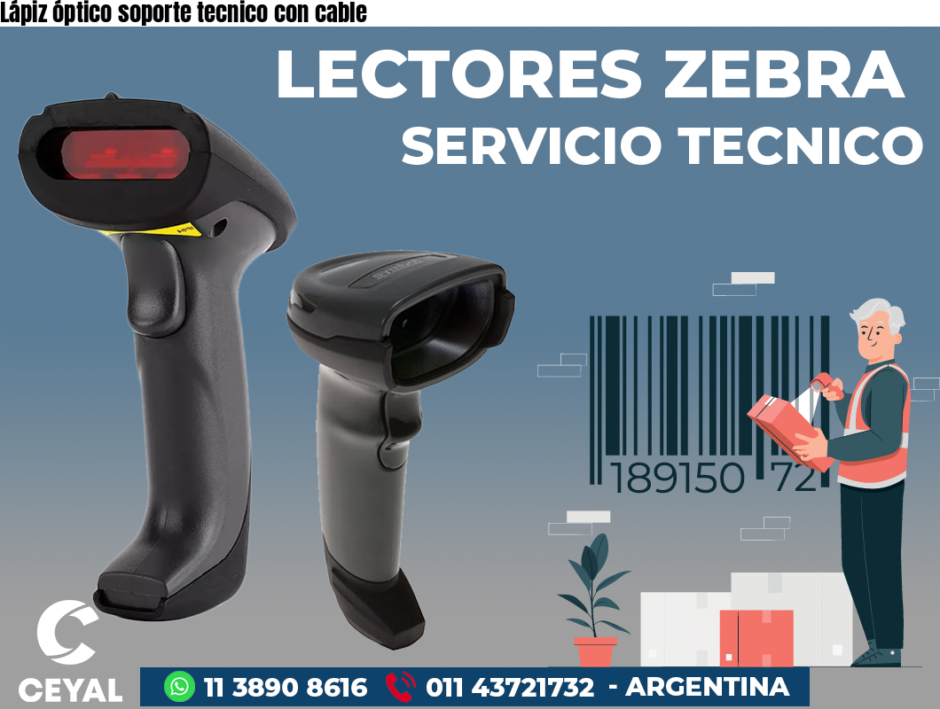 Lápiz óptico soporte tecnico con cable