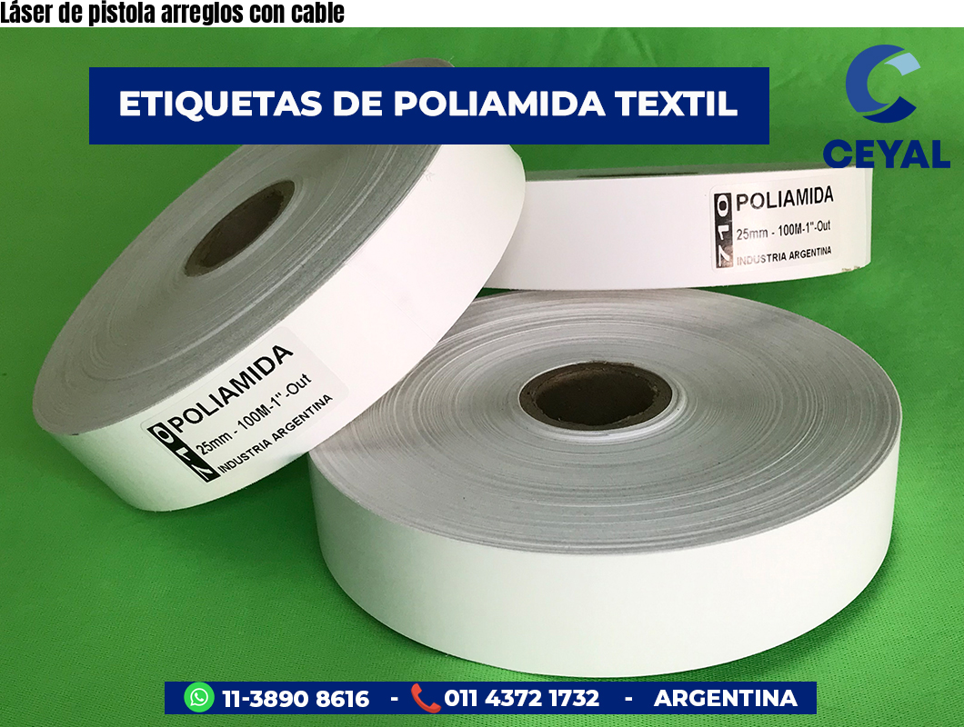 Láser de pistola arreglos con cable