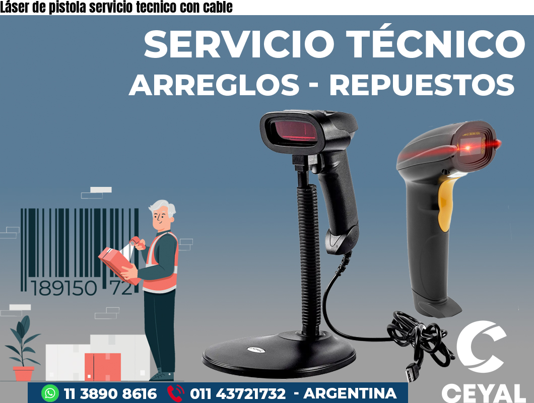 Láser de pistola servicio tecnico con cable