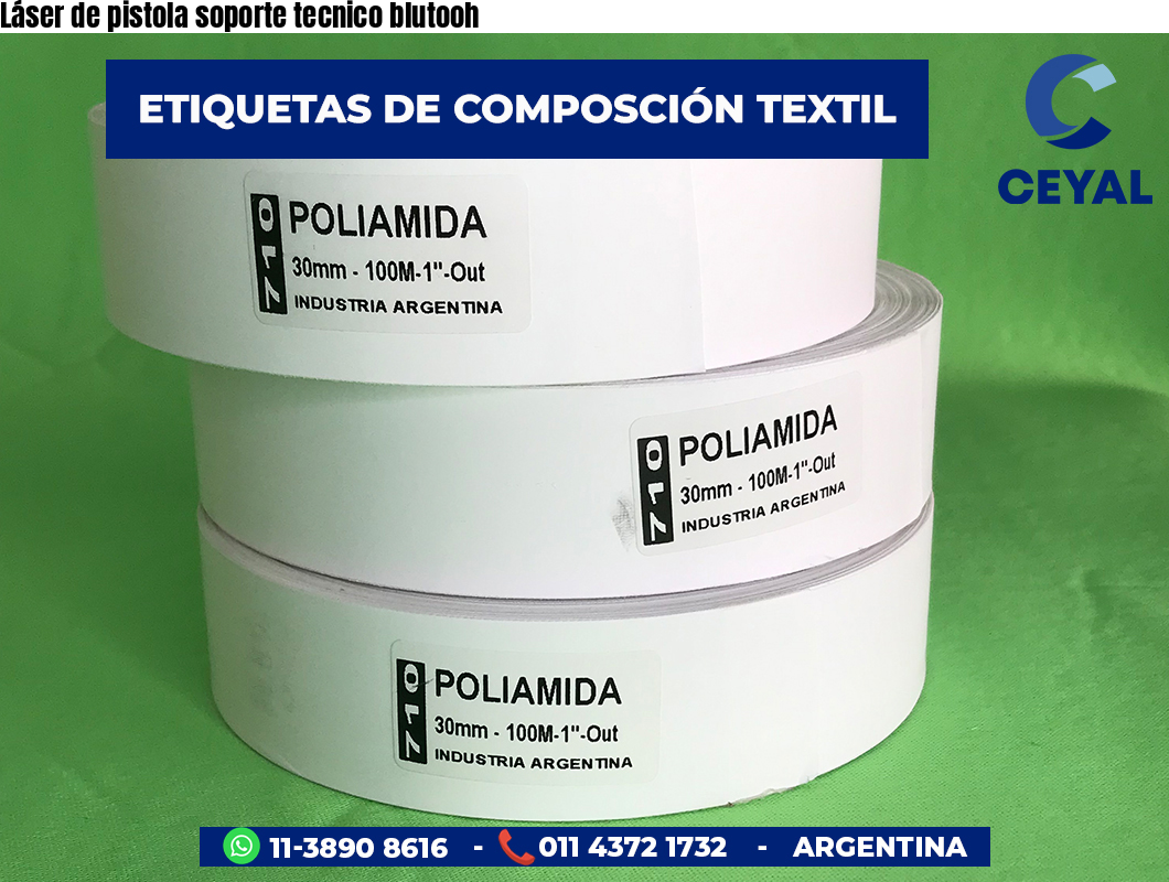 Láser de pistola soporte tecnico blutooh