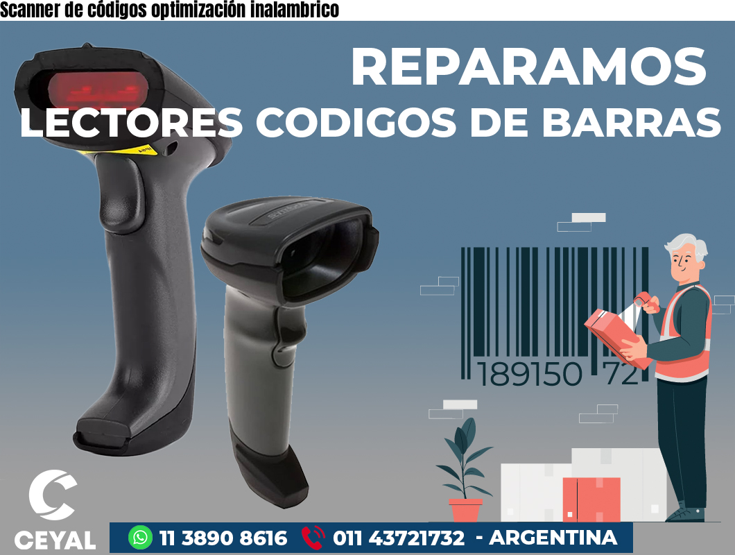 Scanner de códigos optimización inalambrico