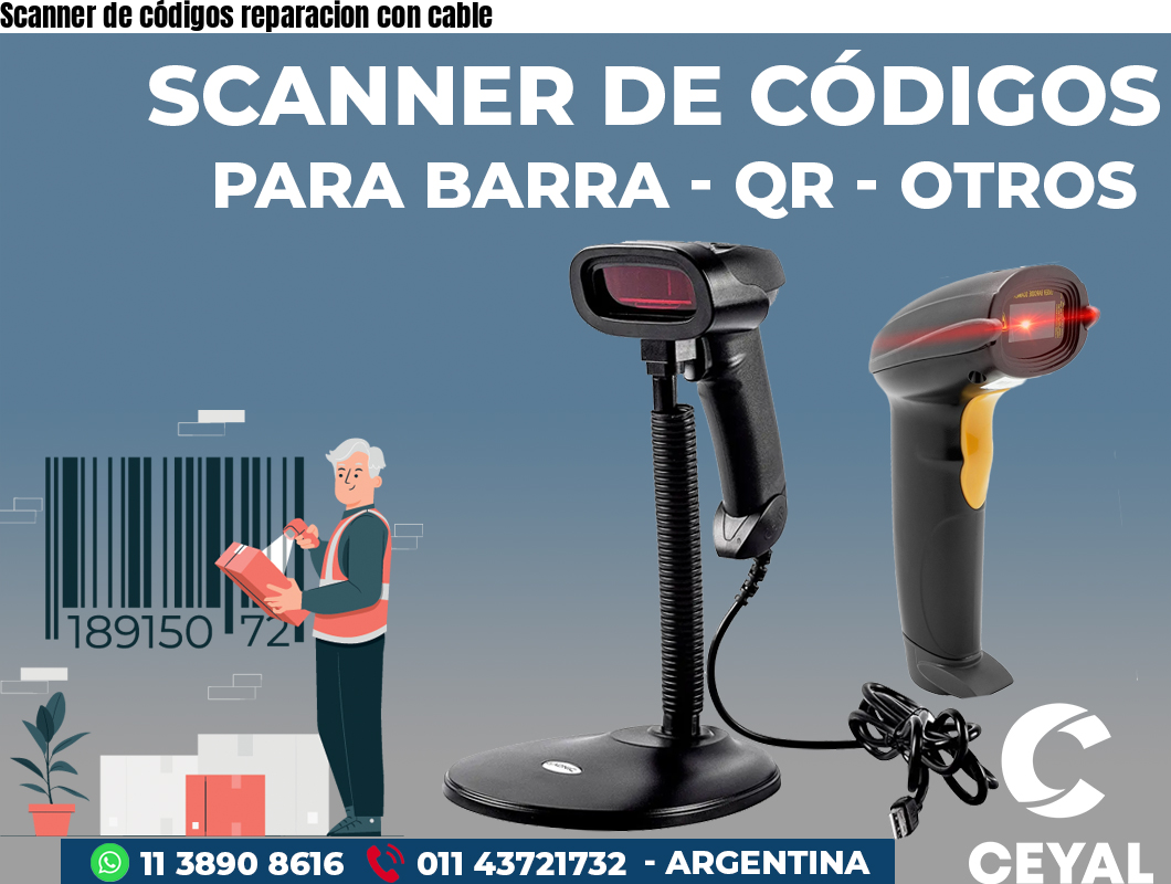 Scanner de códigos reparacion con cable